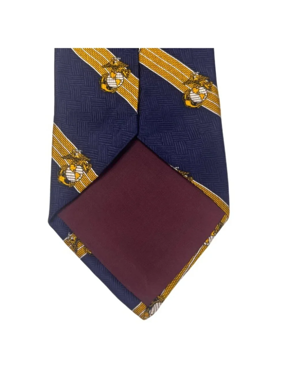 London 400 Cambridge Apparel Navy & Gold Silk Tie W Marine Corps Emblem (3/$15)